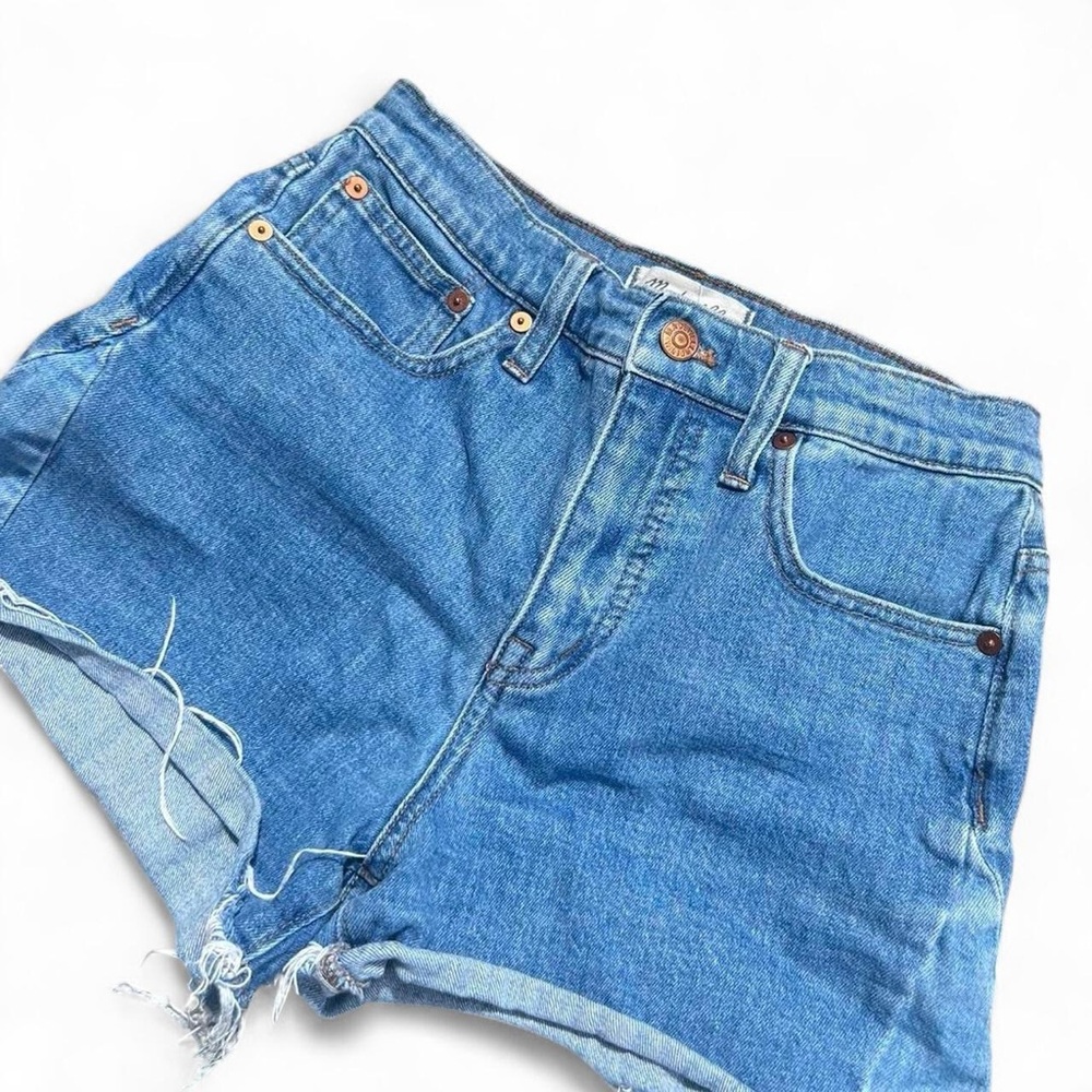 Madewell Blue Jean Shorts High-Waisted Cut-Off
